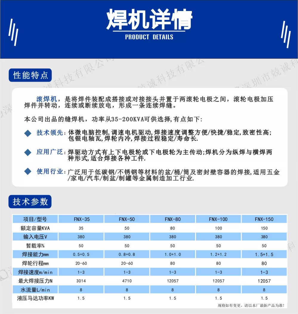 滚焊机设备参数调整图片